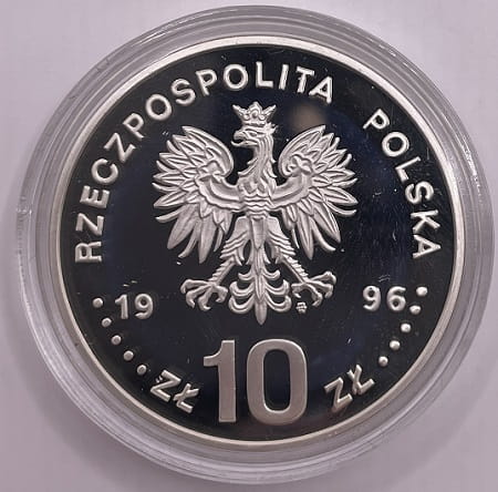 Moneta 10 zł Zygmunt II August popiersie 1996